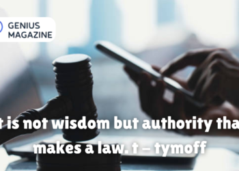 it is not wisdom but authority that makes a law. t - tymoff