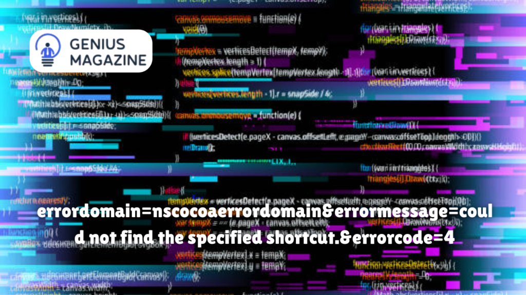 errordomain=nscocoaerrordomain&errormessage=could not find the specified shortcut.&errorcode=4