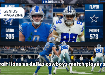 detroit lions vs dallas cowboys match player stats