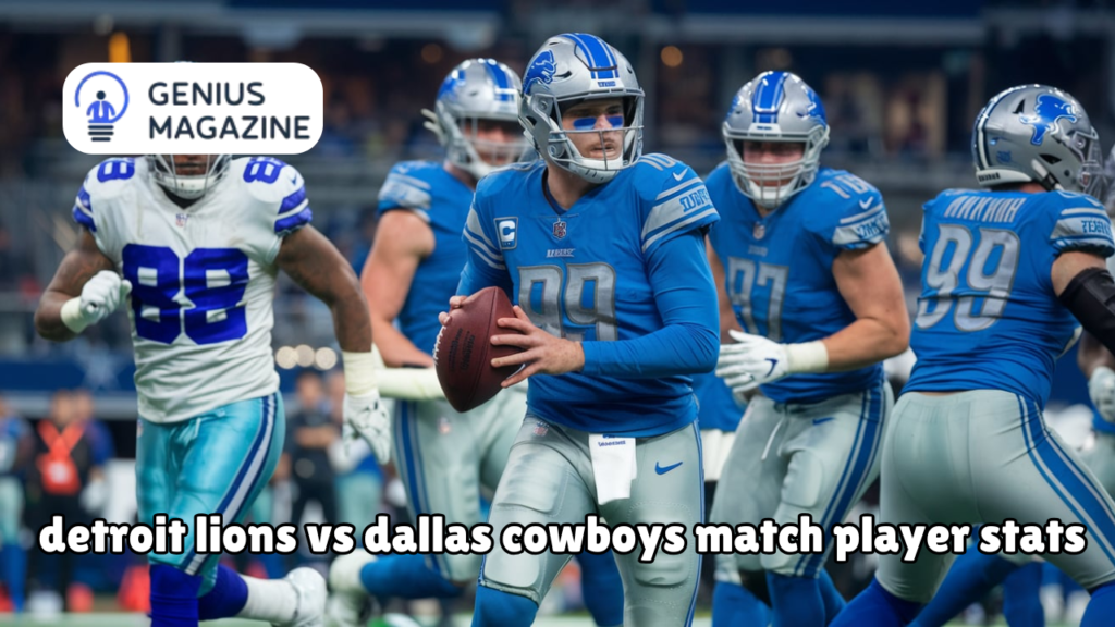 detroit lions vs dallas cowboys match player stats